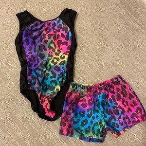 Cheetah Print Rainbow Leotard